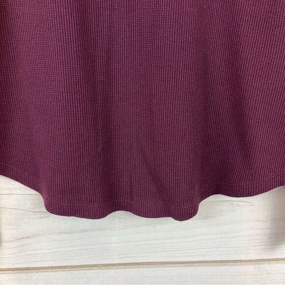 NWOT PINK Purple/Plum Waffle Long Sleeve T-shirt Warm Shirt Size Extra S… - Picture 7 of 11